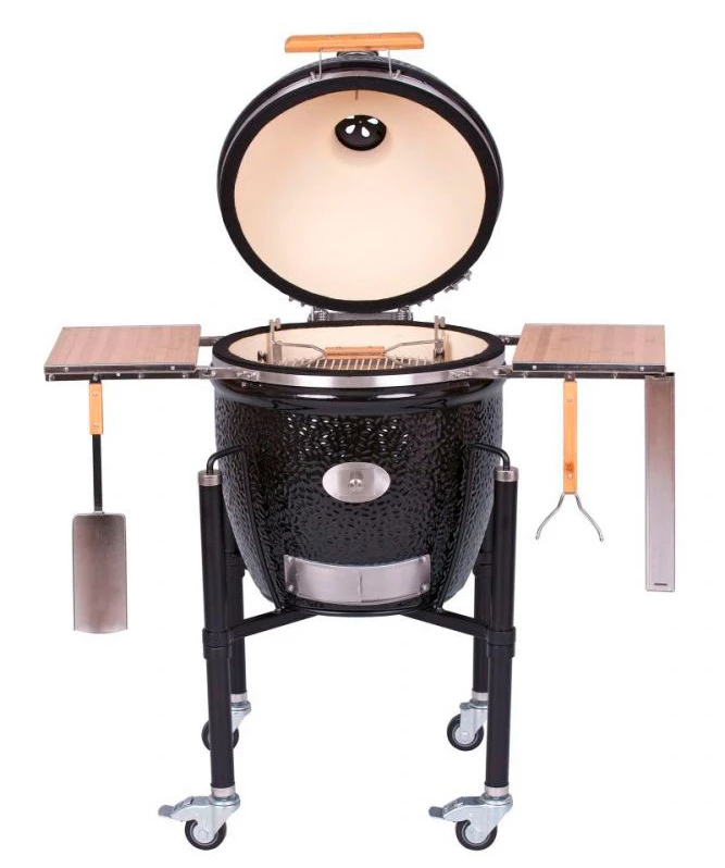 Kamado Monolith Classic Pro Series 2.0 Negro Con Carro 2 Kamado Monolith Classic Pro Series 2.0 Negro Con Carro - Imagen 2