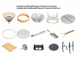 Kamado Monolith Classic Pro Series 2.0 Burdeos Con Pies 35 Kamado Monolith Classic Pro Series 2.0 Burdeos Con Pies -Weber Tienda de ventas Kamado Monolith Completo Rojo 2a