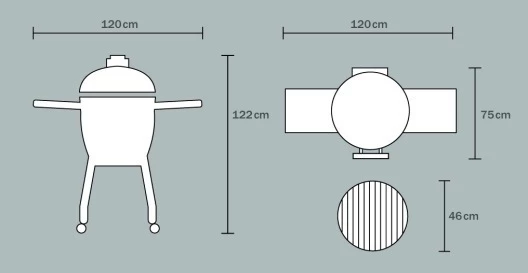 Kamado Monolith Classic Pro Series 2.0 Burdeos Con Pies 17 Kamado Monolith Classic Pro Series 2.0 Burdeos Con Pies - Imagen 17