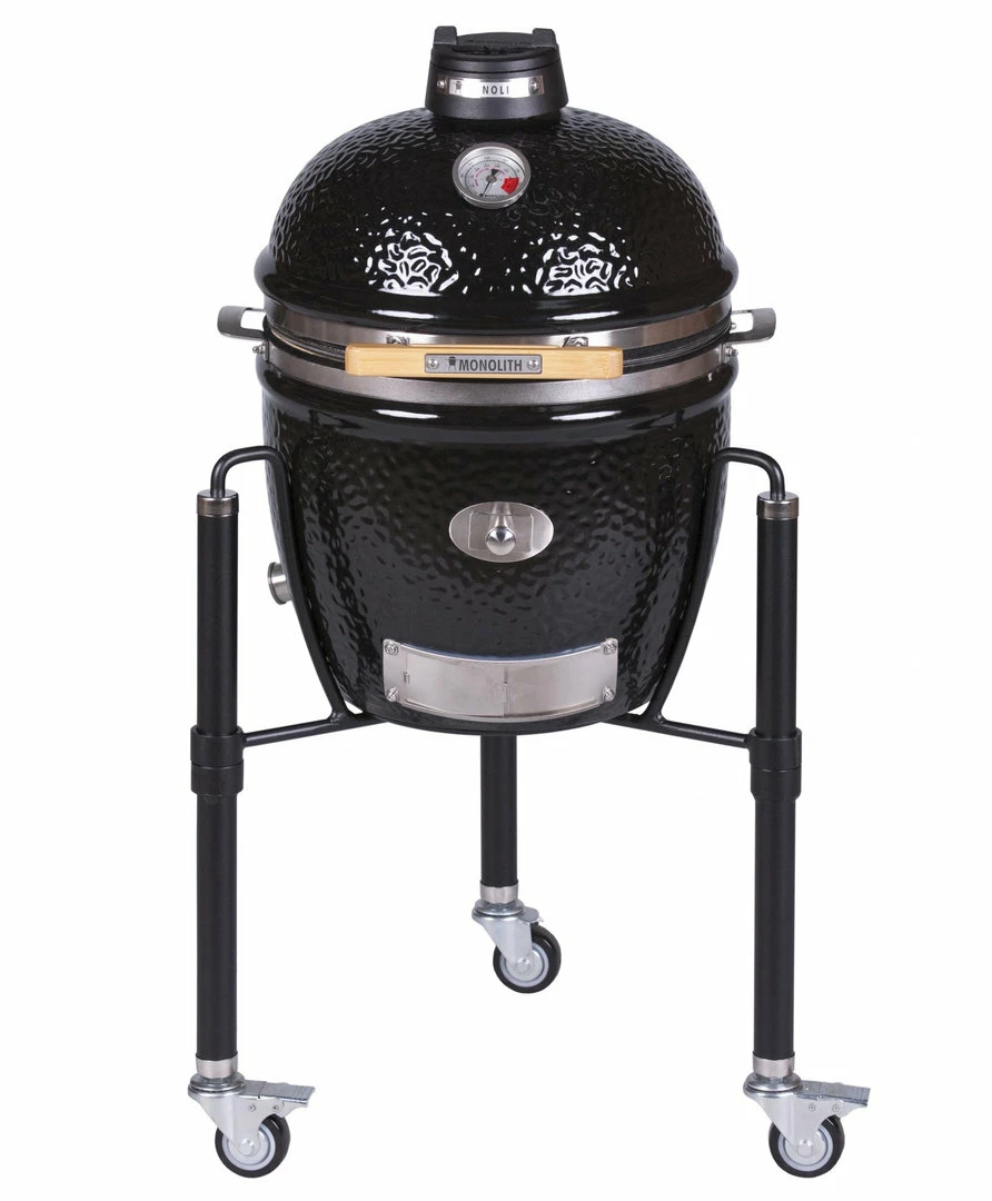 Kamado Monolith Junior Pro Series 2.0 Negro Con Pies 1 Kamado Monolith Junior Pro Series 2.0 Negro Con Pies