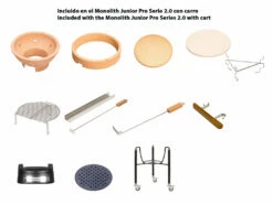 Kamado Monolith Junior Pro Series 2.0 Burdeos Con Pies 23 Kamado Monolith Junior Pro Series 2.0 Burdeos Con Pies -Weber Tienda de ventas Kamado Monolith Junior Negro con Pies 121 1