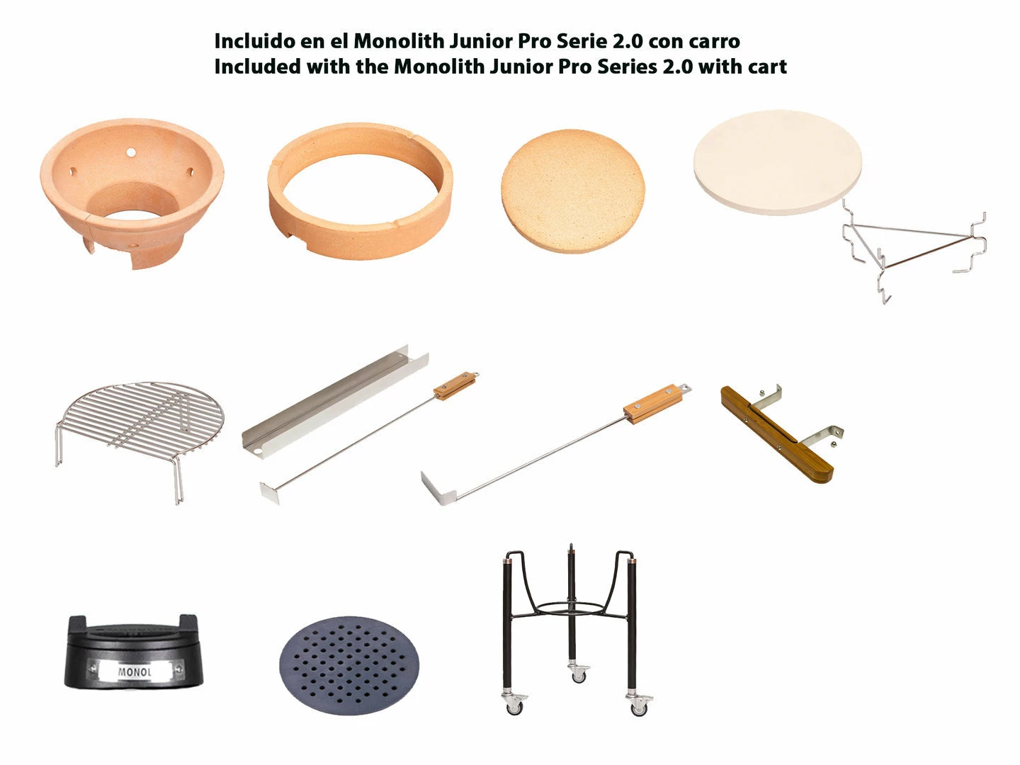 Kamado Monolith Junior Pro Series 2.0 Burdeos Con Pies 12 Kamado Monolith Junior Pro Series 2.0 Burdeos Con Pies - Imagen 12