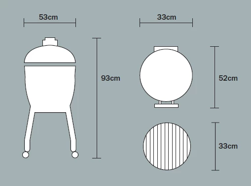 Kamado Monolith Junior Pro Series 2.0 Negro Con Pies 9 Kamado Monolith Junior Pro Series 2.0 Negro Con Pies - Imagen 9