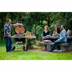 Buggy Para Kamado Monolith Le Chef Pro Series 2.0 -Weber Tienda de ventas Kamado Monolith Le Chef Negro con Buggy y Mesa Lateral 20