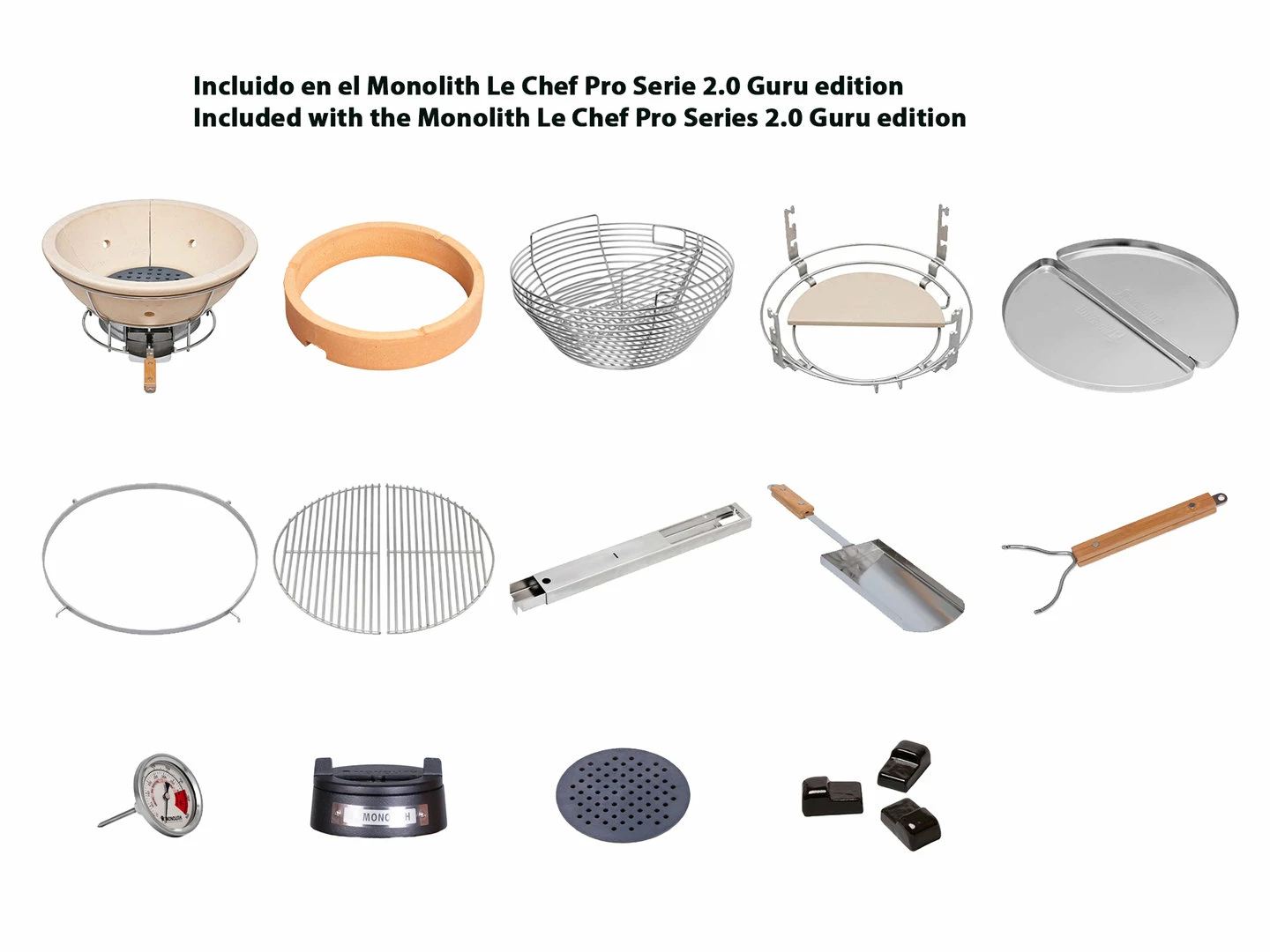 Kamado Monolith Le Chef Pro Series 2.0 Burdeos Sin Pies 17 Kamado Monolith Le Chef Pro Series 2.0 Burdeos Sin Pies - Imagen 17