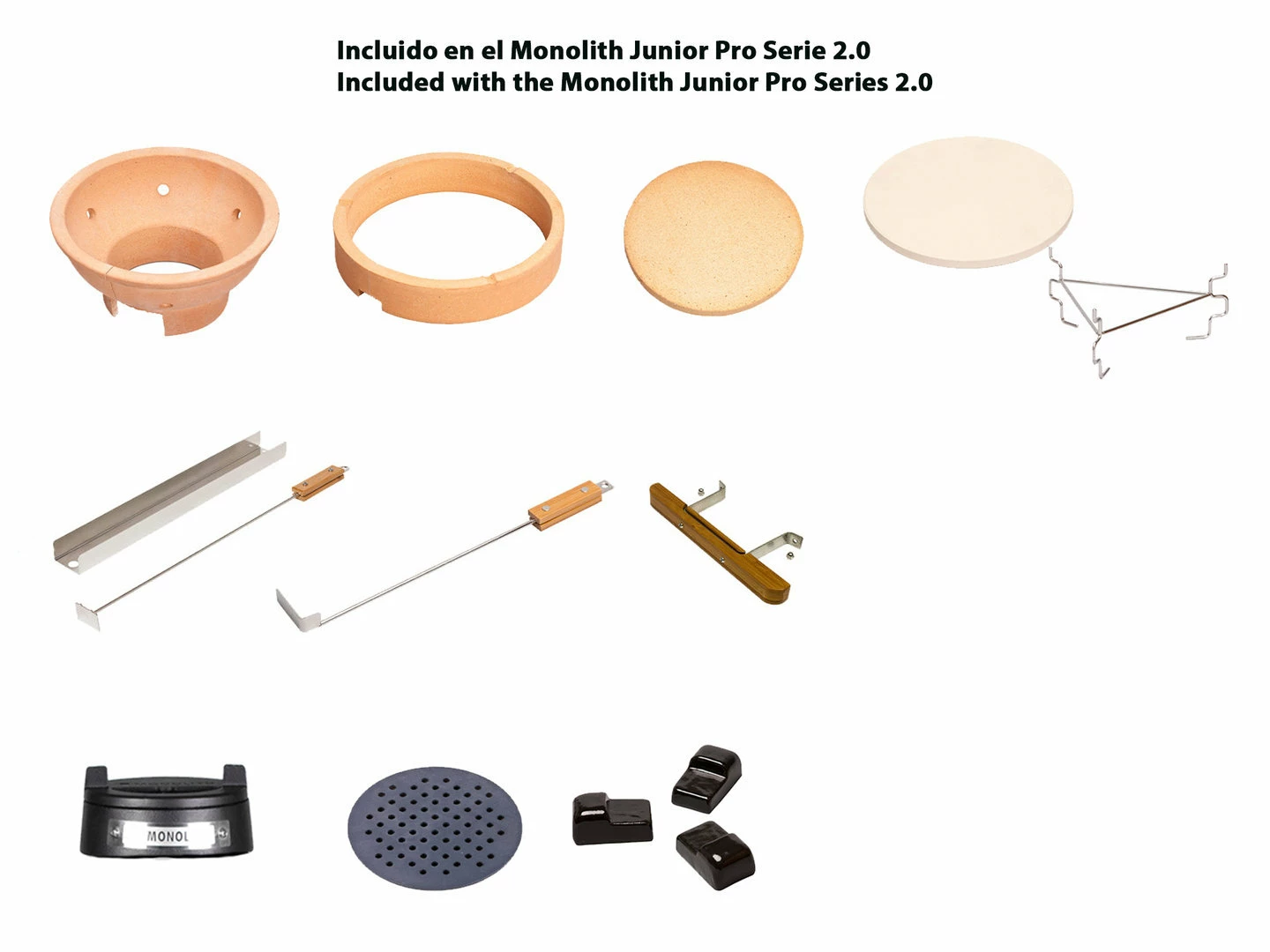 Kamado Monolith Junior Pro Series 2.0 Burdeos - Imagen 12